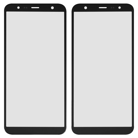 Скло корпуса для Samsung J415 Galaxy J4+, J610 Galaxy J6+, з ОСА плівкою, чорне