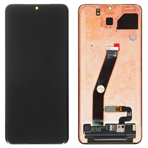 Дисплей для Samsung G980 Galaxy S20, G981 Galaxy S20 5G, черный, без рамки, Оригинал переклеено стекло 