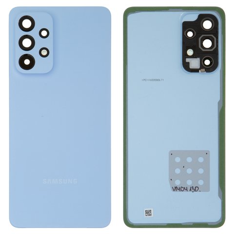 Задняя панель корпуса для Samsung A326 Galaxy A32 5G, синяя, со стеклом камеры