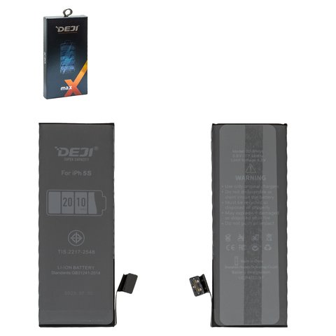 Аккумулятор Deji для Apple iPhone 5S, Li ion, 3,8 В, 2010 мАч, original IC