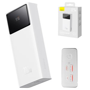 Power bank Baseus Star Lord Digital, 20000 мАг, 22,5 Вт, білий, Fast Charge, #PPXJ060002