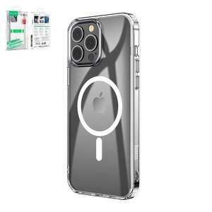 Чехол Hoco Magnetic airbag series для iPhone 14 Pro Max, ударопрочный, прозрачный, металлический, пластик, MagSafe, #6931474779472