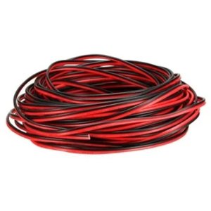 Провід в силіконовій ізоляції 2x28AWG, 0,08 мм², 1 м, чорний, червоний, UL3135