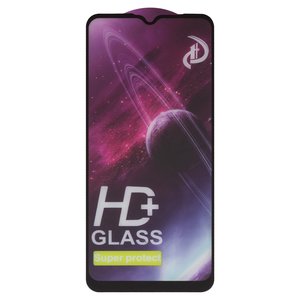 Захисне скло All Spares для Motorola Moto E20 XT2155, сумісне з чохлом, Full Glue, чорний, шар клею нанесений по всій поверхні
