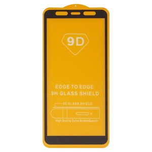 Защитное стекло для Samsung A750 Galaxy A7 2018 , совместимо с чехлом, Full Glue, без упаковки , черный