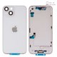 Корпус для iPhone 14, белый, с держателем SIM-карты, с боковыми кнопками, Original (PRC), EU Version, starlight