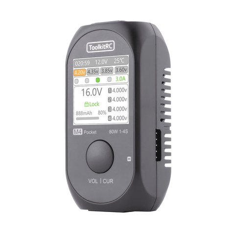 Зарядний пристрій ToolkitRC M4 Pocket, Original, 80W DC