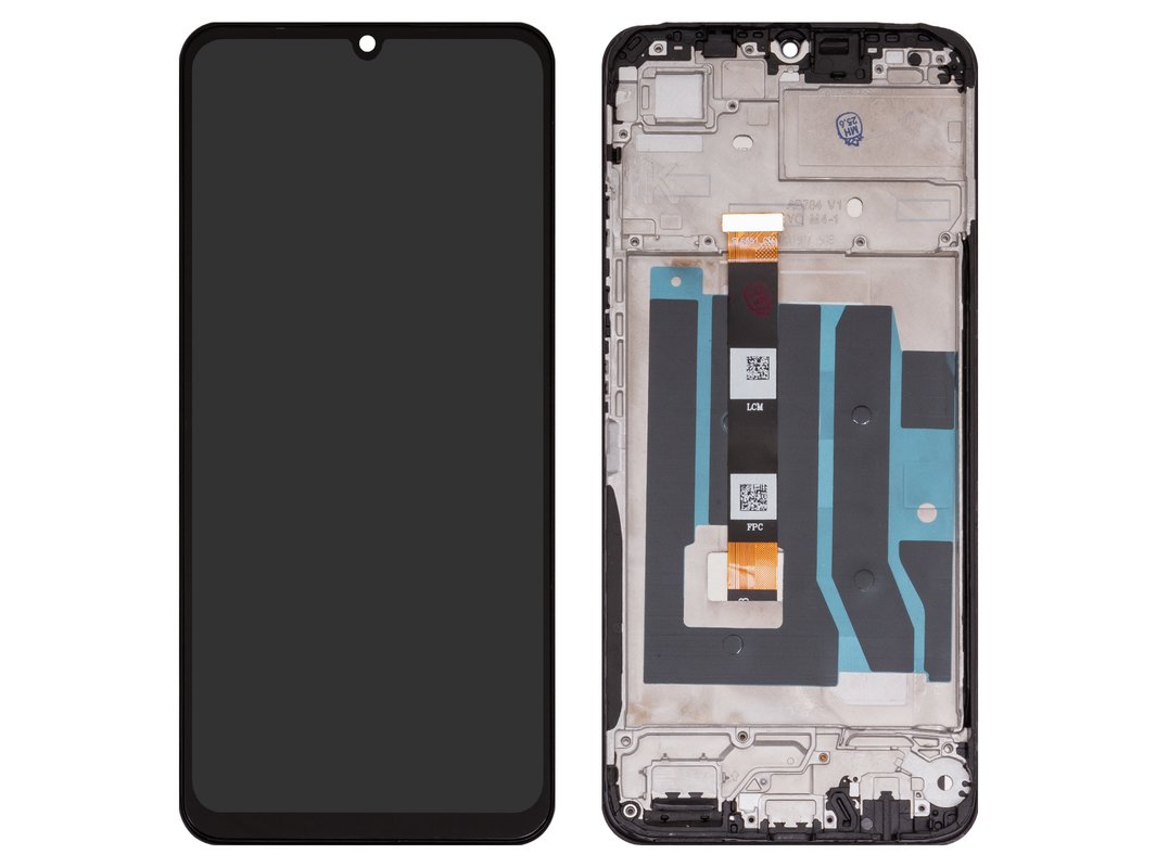 Дисплей для Realme Note 50, черный, с рамкой, High Copy, RMX3834