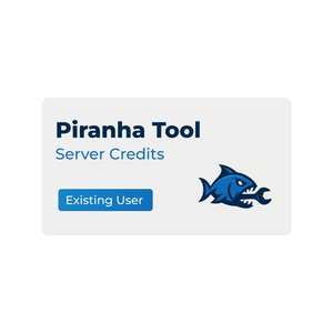 Серверні кредити Piranha Tool поповнення існуючого акаунту 