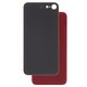 Housing Back Cover compatible with iPhone 8, (red, need to remove the camera glass, small hole)