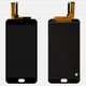 LCD compatible with Meizu M2 Note, (black, (type 1), without frame, with yellow cable)