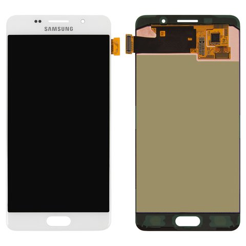 Pantalla LCD puede usarse con Samsung A510 Galaxy A5 2016 , blanco, sin marco, Original PRC , original glass