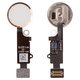 Flat Cable compatible with Apple iPhone 7, iPhone 7 Plus, (Home button, golden, with plastic, PRC)