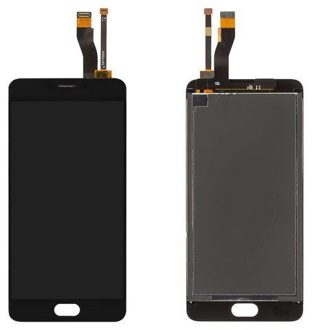 Дисплей для Meizu M5 Note, черный, без рамки, Оригинал переклеено стекло , M621H, M621Q, M621C, M621M