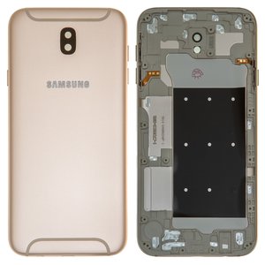 Panel trasero de carcasa puede usarse con Samsung J730F Galaxy J7 2017 , dorada