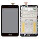 LCD compatible with Asus FonePad 7 ME375, (silver, black, with frame)