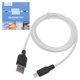 USB кабель Hoco X21, USB тип-A, Lightning, 100 см, 2 A, белый, #6957531071365