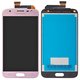 Pantalla LCD puede usarse con Samsung J330 Galaxy J3 (2017), rosado, con ajuste de brillo, Best copy, sin marco, Copy