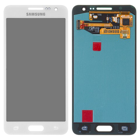 Pantalla LCD puede usarse con Samsung A300 Galaxy A3, blanco, sin marco, original vidrio reemplazado 