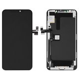 Pantalla LCD puede usarse con iPhone 11 Pro Max, negro, con marco, Original (PRC), Self-welded OEM