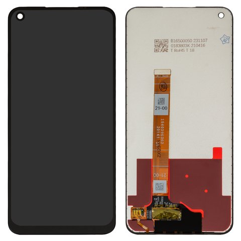 Pantalla LCD puede usarse con Realme 7 Global , 7 5G; Oppo A73 5G 2020 , negro, sin marco, High Copy, CPH2161