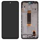 Pantalla LCD puede usarse con Xiaomi Poco M6 Pro 5G, Redmi 12, Redmi 12 5G, negro, con marco, Original (PRC)