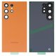 Housing Back Cover compatible with Samsung S928 Galaxy S24 Ultra, (orange, with camera lens, titanium orange)