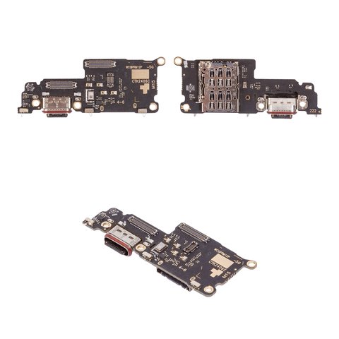Flat Cable compatible with Realme 12 Pro 5G, 12 Pro Plus 5G, charge connector, with components, High Copy, charging board 