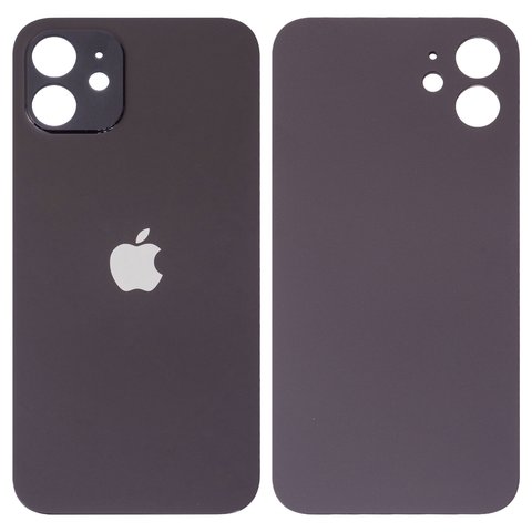 Housing Back Cover compatible with iPhone 12, black, no need to remove the camera glass, Original PRC , big hole 
