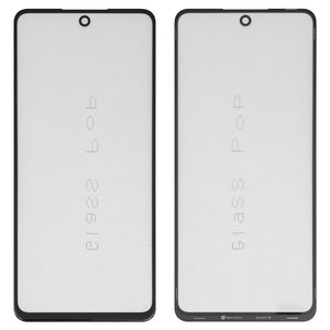 Housing Glass G+OCA PRO compatible with Tecno Pova 2, Pova 3; Infinix Note 11 Pro X697 , with OCA film, black 