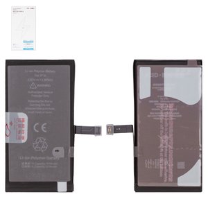 Battery JCID compatible with Apple iPhone 14, Li Polymer, 3.87 V, 3590 mAh, High Capacity 