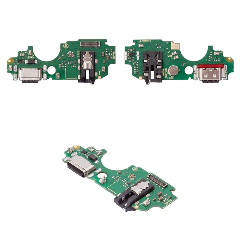 Flat Cable compatible with ZTE Blade A34, Blade A54, charge connector, with components, Original PRC , charging board 