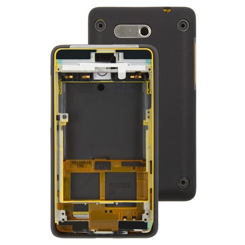 Housing compatible with HTC T5555 HD Mini , black 