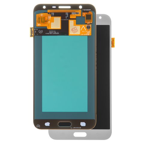 LCD compatible with Samsung J701 Galaxy J7 Neo, silver, without frame, High Copy, OLED  