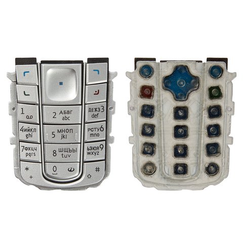 Keyboard compatible with Nokia 6230, silver, russian 