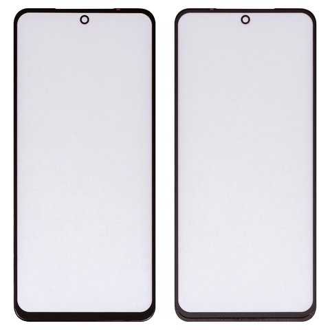 Housing Glass compatible with Xiaomi Poco M5s, Redmi Note 10, Redmi Note 10S, with OCA film, black