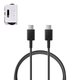USB кабель, 2xUSB тип-C, 100 см, 3 A, черный, service pack
