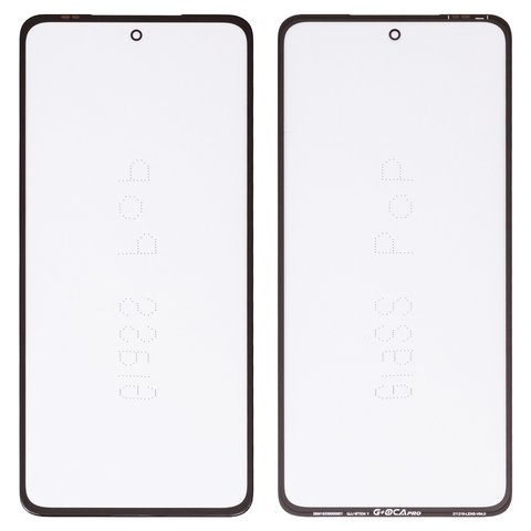Housing Glass G+OCA PRO compatible with Motorola Moto G72 XT2255, with OCA film, black