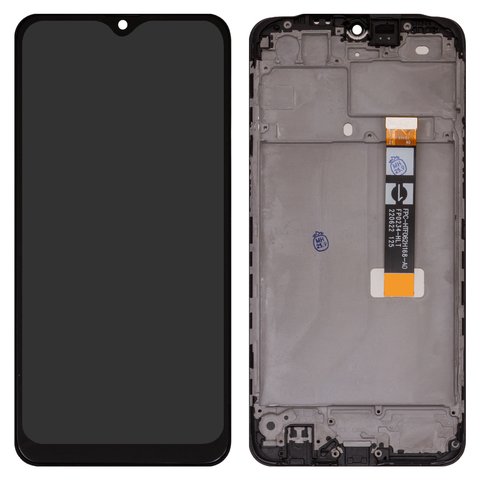 LCD compatible with Oppo A12, A12s, A5s, black, with frame, High Copy, with black cable, CPH1909, CPH1920, CPH1912, CPH2083, CPH2077, FPC HTF062H111 A0 