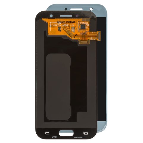 Pantalla LCD puede usarse con Samsung A520 Galaxy A5 2017 , azul claro, sin marco, original vidrio reemplazado , blue mist