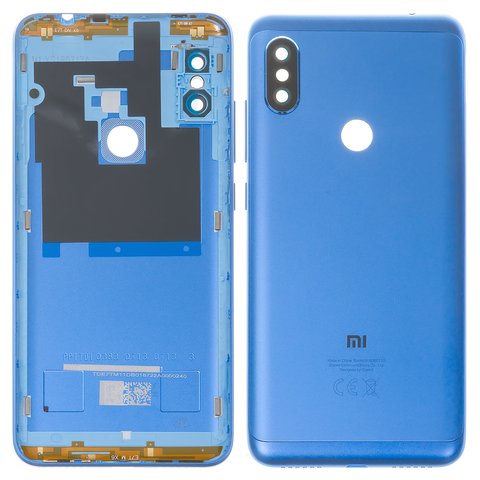 Panel trasero de carcasa puede usarse con Xiaomi Redmi Note 6 Pro, azul, M1806E7TG, M1806E7TH, M1806E7TI
