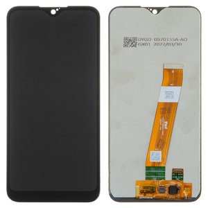 Pantalla LCD puede usarse con Samsung A015 Galaxy A01, A015M Galaxy A01, negro, sin marco, High Copy, con conector ancho