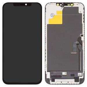 Pantalla LCD puede usarse con Apple iPhone 12 Pro Max, negro, con marco, AAA, TFT , ZY, LTPS HD+