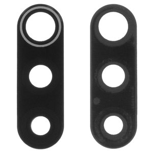 Скло камери для Xiaomi Redmi 9, чорне, M2004J19G, M2004J19C