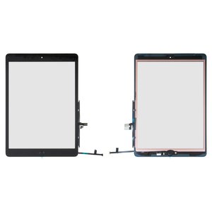 Сенсорний екран для iPad 10.2 2019 iPad 7 , iPad 10.2 2020 iPad 8 , з кнопкою HOME, чорний, High Copy, #A2197 A2198 A2200 A2428 A2429 A2270