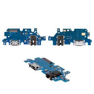 Шлейф для Samsung M135 Galaxy M13, конектора навушників, конектора зарядки, з мікрофоном, High Copy, плата зарядки