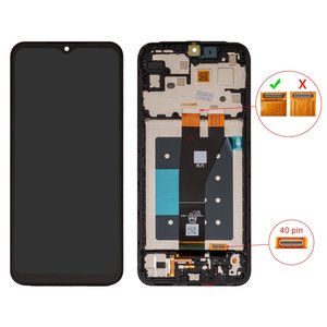 Дисплей для Samsung A146P Galaxy A14 5G, черный, с рамкой, Original PRC , 40 pin