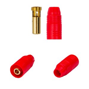 Силовий роз'єм живлення Amass AS150 M, "тато", червоний