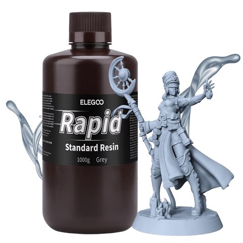 Фотополимерная смола для 3D принтера ELEGOO Rapid Standard Resin Grey, 1 кг