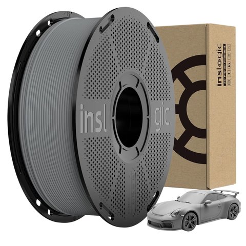Филамент для 3D принтера INSLOGIC MATTE PLA Grey, 1 кг